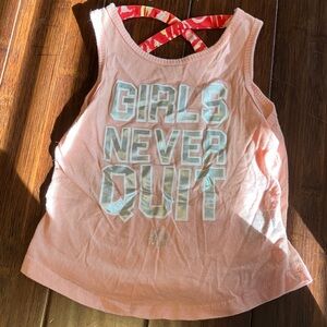 Reebok Peach Tank Top with Motivational Print